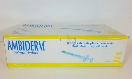 JERINGA AMBIDERM 20X32 10ML 100PZA.