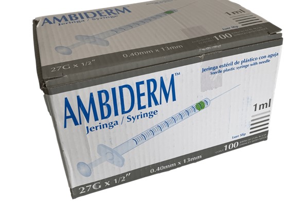 JERINGA AMBIDERM 27X13 1ML.100PZA.
