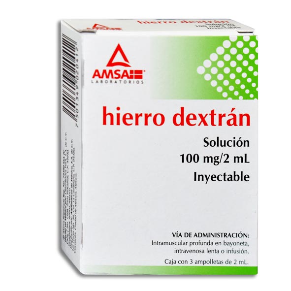 HIERRO AMSA 100MG.3AMP.