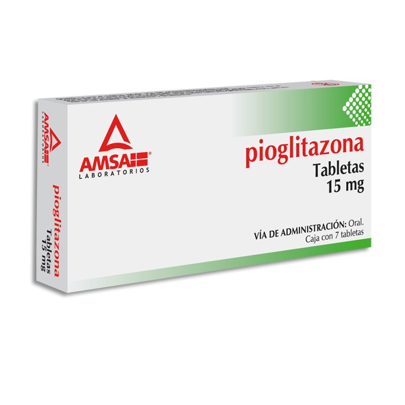 PIOGLITAZONA AMSA 15MG.C/7TAB.