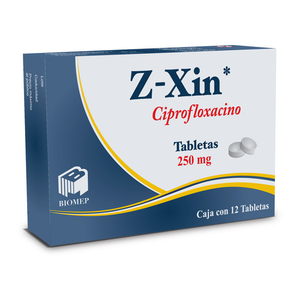 CIPROFLOXACINO Z-XIN 250MG.C/12TAB.