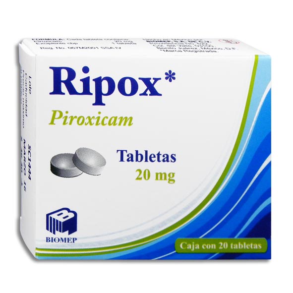 PIROXICAM RIPOX 20MG.C/20TAB.
