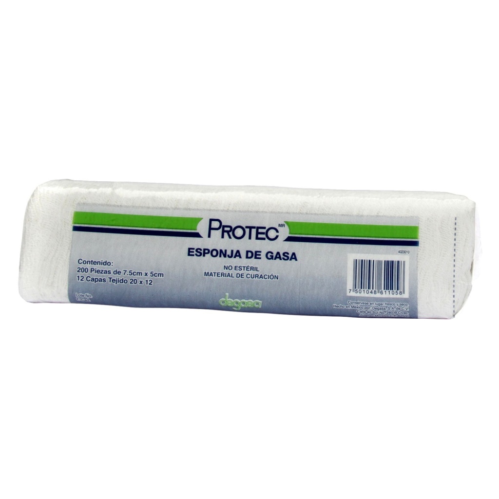 GASA PROTEC ESPONJA 7X5 200PZA.