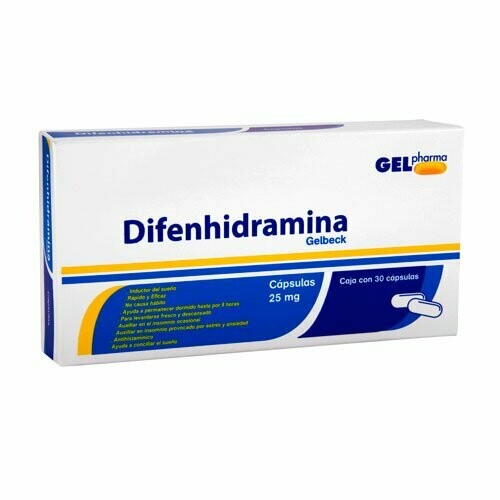 DIFENHIDRAMINA GELPHARMA 25MG.30CAP.