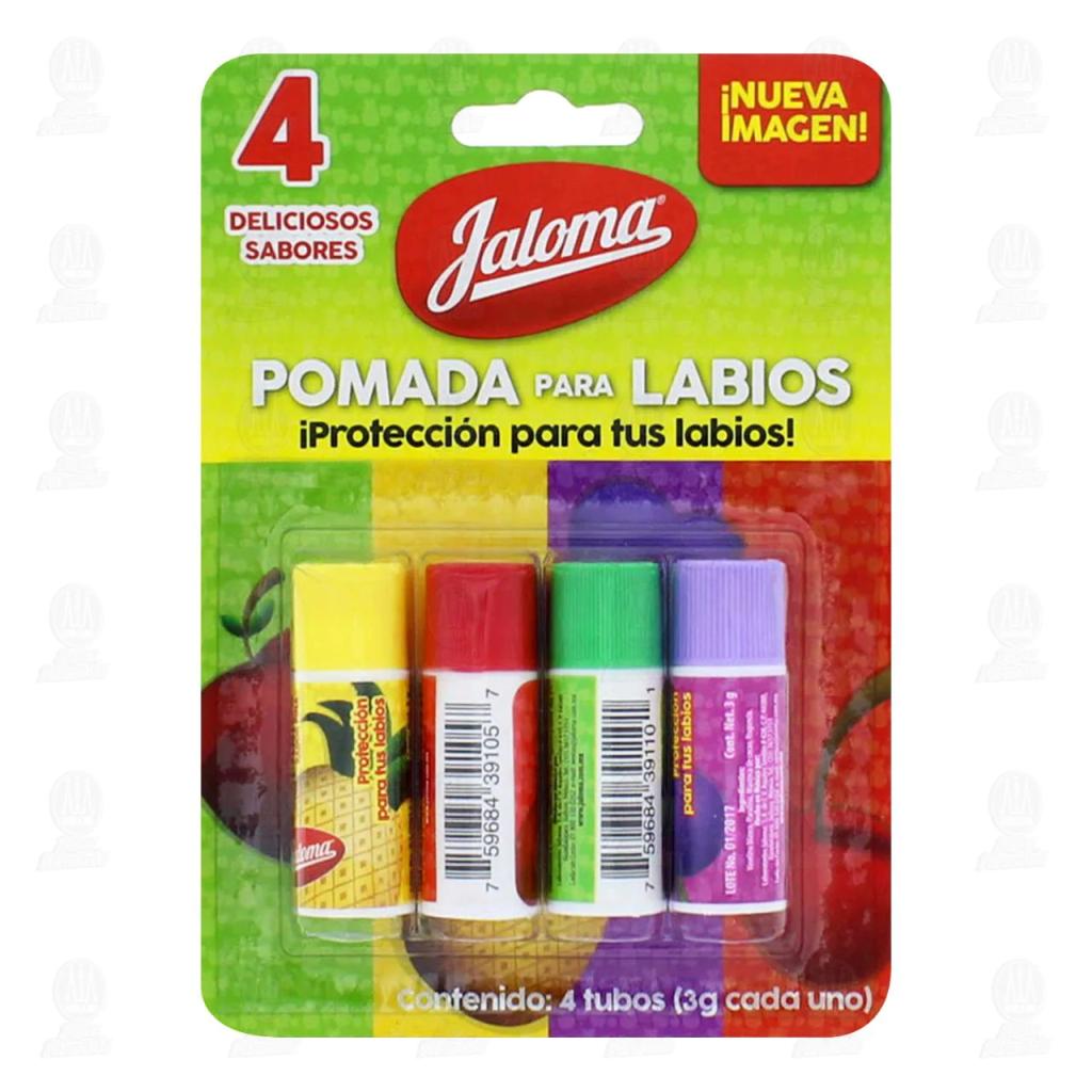 POMADA PARA LABIOS JALOMA 4PZA.