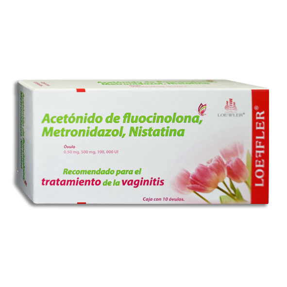 METRONIDAZOL, NISTATINA, FLUOCINOLONA LOEFFLER 10OV.