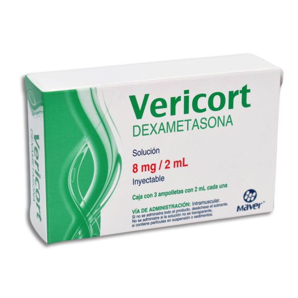 DEXAMETASONA VERICORT 8MG.INYEC.C/3