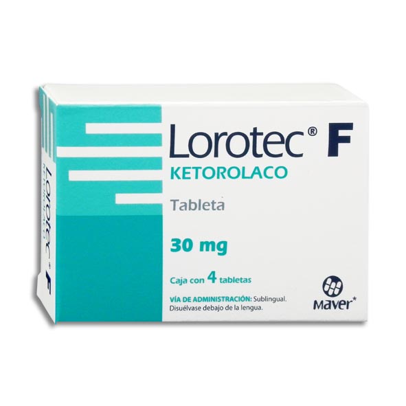 KETOROLACO LOROTEC F 30MG 4TAB.