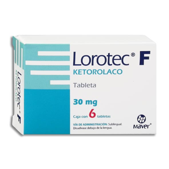 KETOROLACO LOROTEC F 30MG 6TAB.