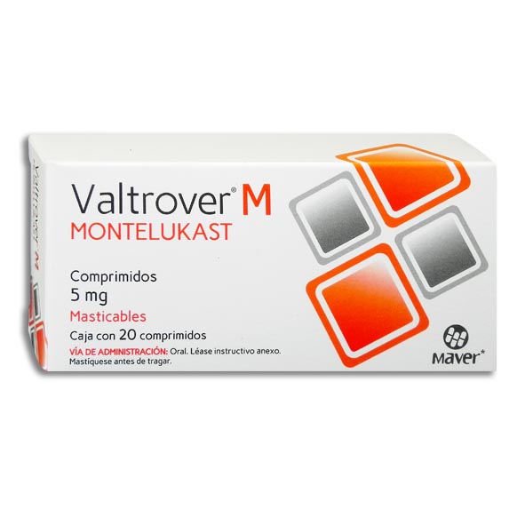 MONTELUKAST VALTROVER 5MG.MASTIC.20TAB.