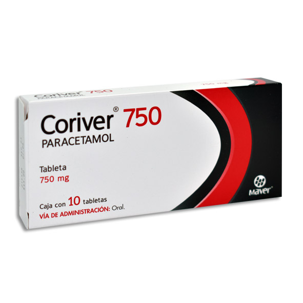 PARACETAMOL CORIVER 750MG.10TAB.