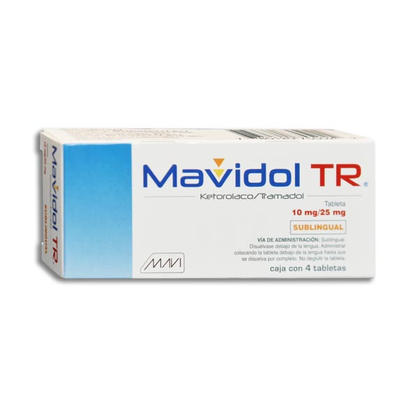 KETOR.TRAM.MAVIDOL TR 10/25MG.4CAP