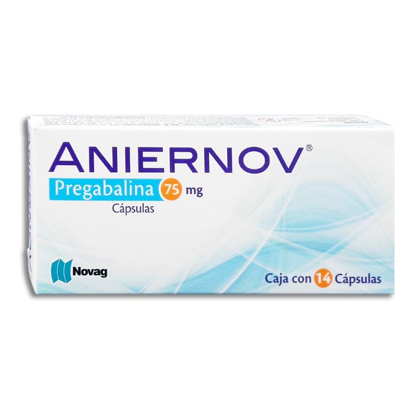 PREGABALINA ANIERNOV 75MG.14CAP.