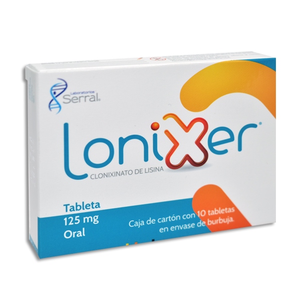 CLONIX.LIS.LONIXER 125MG.C/10TAB.