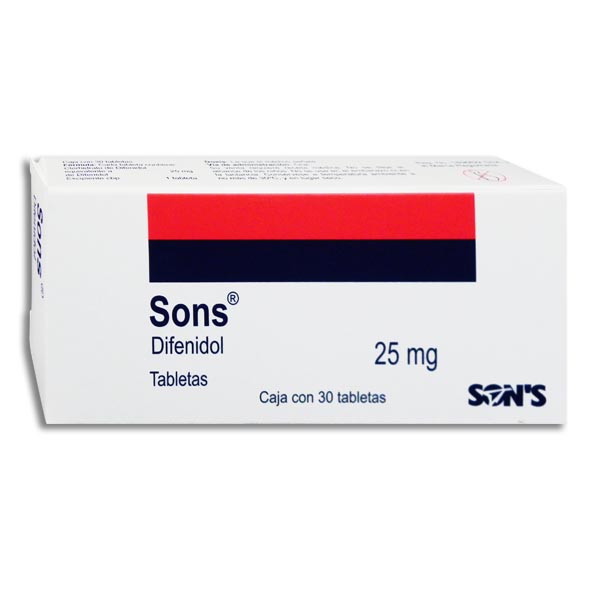 DIFENIDOL SONS 25MG.C/30TAB.