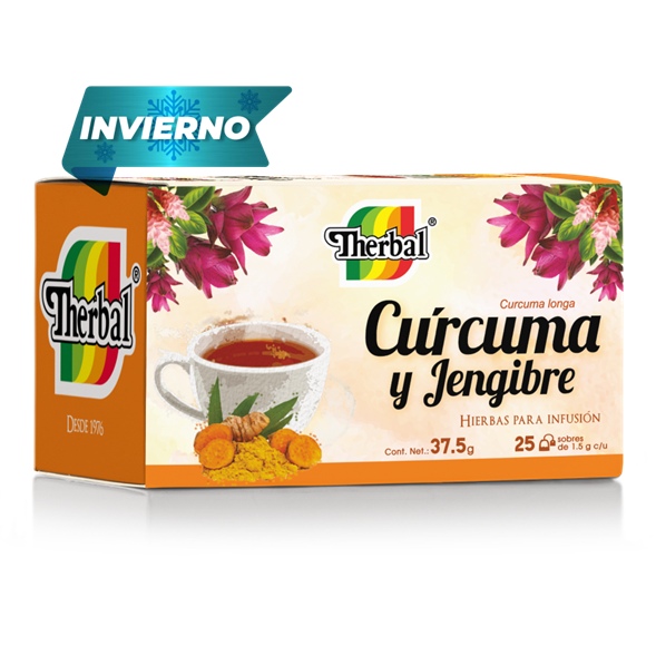 THERBAL CURCUMA Y JENGIBRE 25SOB.