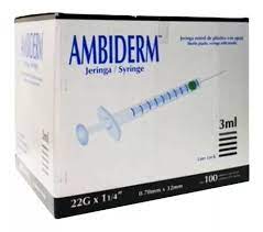 JERINGA AMBIDERM 22X32 3ML.100PZA.