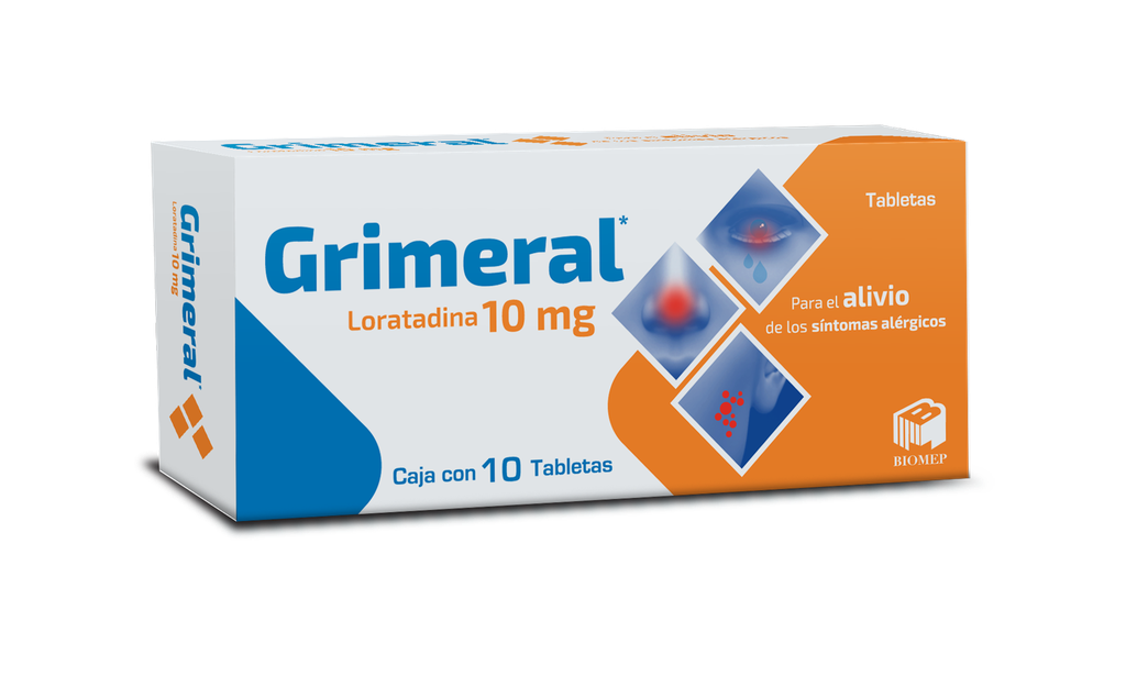 LORATADINA GRIMERAL 10MG.10TAB.