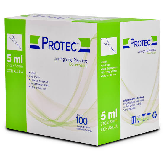 JERINGA PROTEC 21X32 5ML.100PZA.