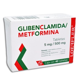[LEMEGL5540T] METF.GLIB.LOEFFLER 500/5MG.40TAB.