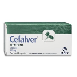 [MACEFCEF500] CEFALEXINA CEFALVER 500MG.C/12CAP.