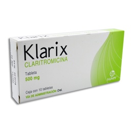 [MACLAKLA500] CLARITROM.KLARIX 500MG.10TAB.