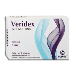 [MAINVVER2TA] IVERMECTINA 6MG.VERIDEX 2TAB.