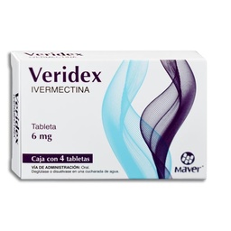 [MAINVVER4TA] IVERMECTINA 6MG.VERIDEX 4TAB.