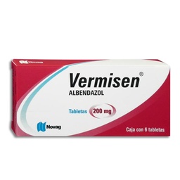 [NOALBVER200] ALBENDAZOL VERMISEN 200MG.C/6T.