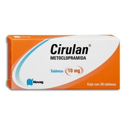 [NOMETCIR10] METOCLOPRAMIDA CIRULAN 10MG.C/20TAB.