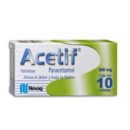 [NOPARACE500] PARACETAMOL ACETIF 500MG.C/10TAB.
