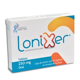 [SECLOLON250] CLONIX.LIS.LONIXER 250MG.C/10TAB.