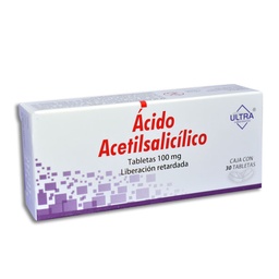 [ULAAC10030T] ACIDO ACETIL.ULTRA 100MG.C/30TAB.