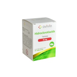 [ULHIDAVI20T] HIDROCLOROT.AVIVIA 25MG.20TAB.